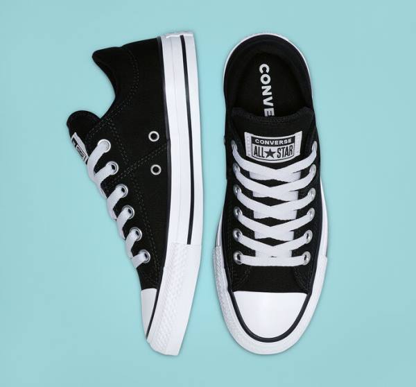 Converse Chuck Taylor All Star Madison Düz Taban Ayakkabı Siyah Beyaz | CV-698JQR