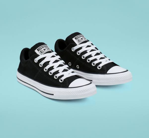 Converse Chuck Taylor All Star Madison Düz Taban Ayakkabı Siyah Beyaz | CV-698JQR