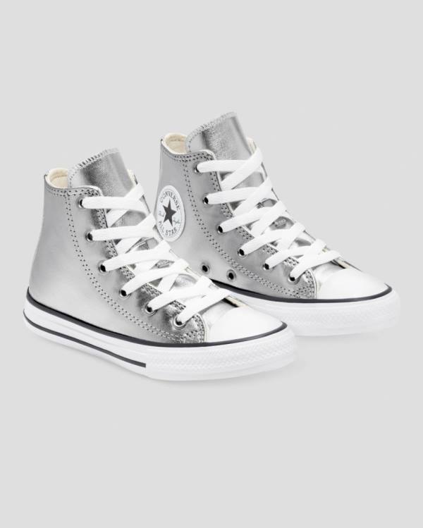 Converse Chuck Taylor All Star Metallic Yüksek Taban Ayakkabı Gümüş | CV-013ISL