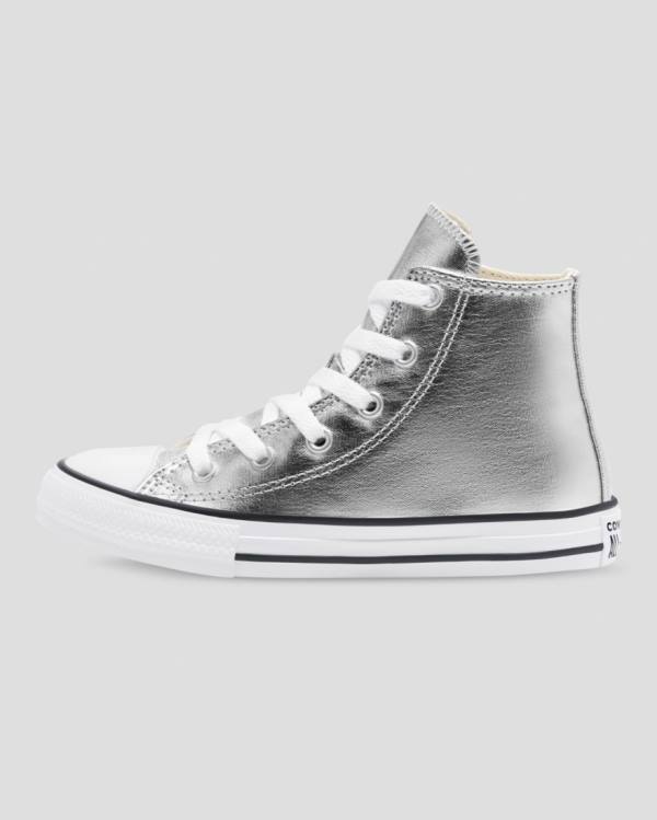 Converse Chuck Taylor All Star Metallic Yüksek Taban Ayakkabı Gümüş | CV-013ISL