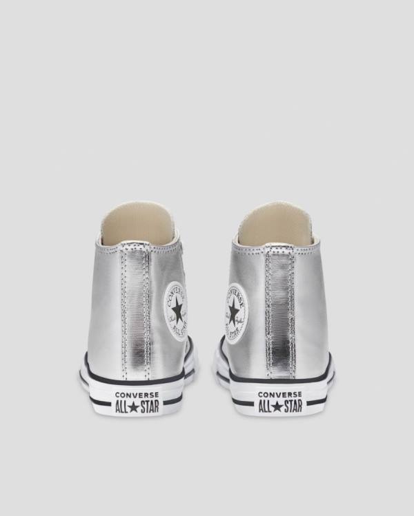 Converse Chuck Taylor All Star Metallic Yüksek Taban Ayakkabı Gümüş | CV-013ISL