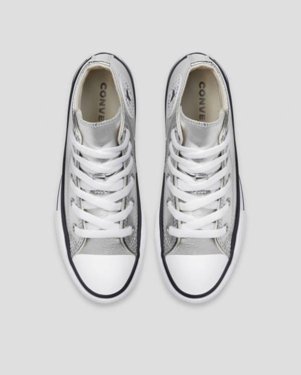 Converse Chuck Taylor All Star Metallic Yüksek Taban Ayakkabı Gümüş | CV-013ISL