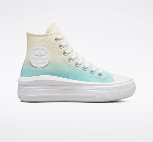 Converse Chuck Taylor All Star Move Platform Ombre Yüksek Taban Ayakkabı Beyaz | CV-024BYK