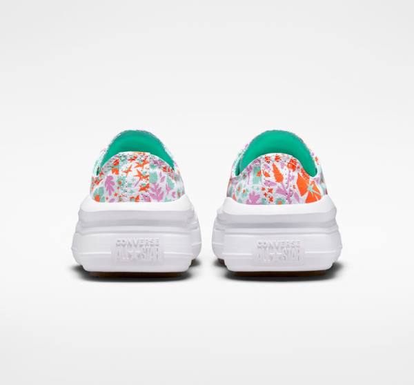 Converse Chuck Taylor All Star Move Platform Paper Floral Düz Taban Ayakkabı Beyaz Açık | CV-923SPN