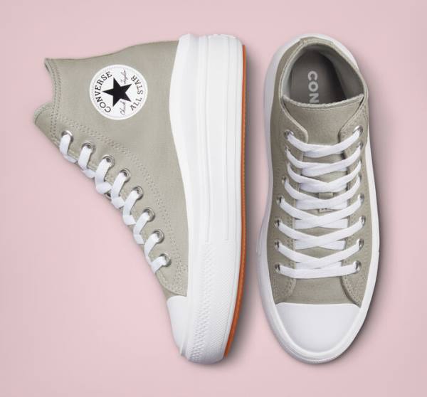 Converse Chuck Taylor All Star Move Platform Seasonal Color Yüksek Taban Ayakkabı Zeytin Yeşili Beyaz Beyaz | CV-960AZL