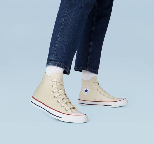 Converse Chuck Taylor All Star Natural Ivory Yüksek Taban Ayakkabı Bej Rengi Beyaz | CV-067AMX