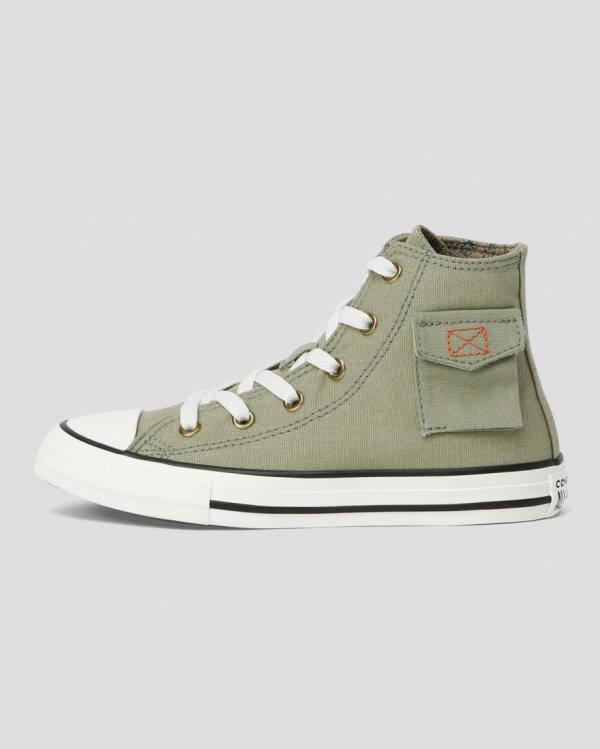 Converse Chuck Taylor All Star Pocket Camp Yüksek Taban Ayakkabı Yeşil | CV-563KMC