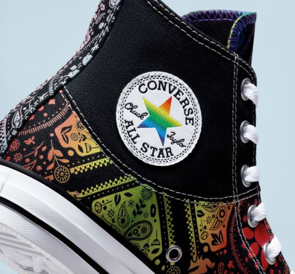 Converse Chuck Taylor All Star Pride Yüksek Taban Ayakkabı Siyah Kırmızı | CV-297UIY