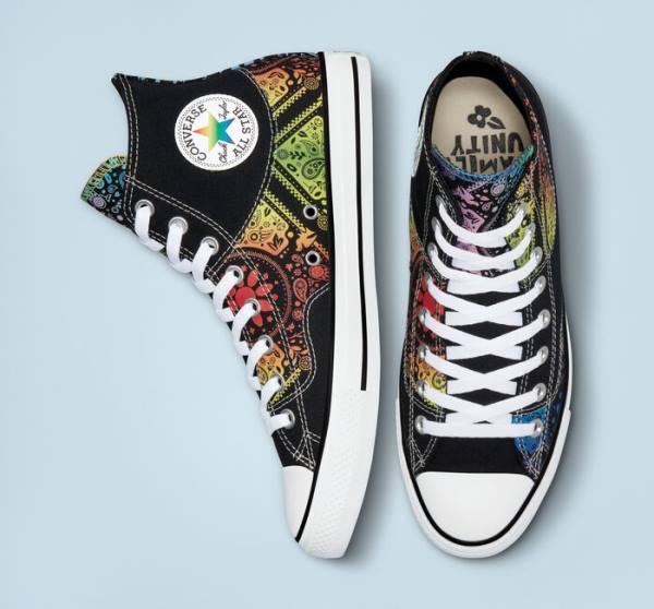 Converse Chuck Taylor All Star Pride Yüksek Taban Ayakkabı Siyah Kırmızı | CV-297UIY