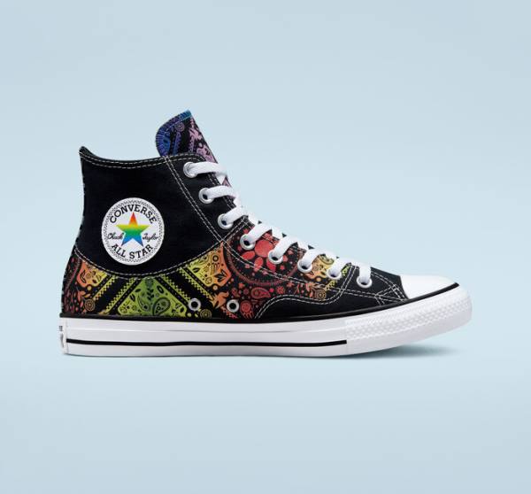 Converse Chuck Taylor All Star Pride Yüksek Taban Ayakkabı Siyah Kırmızı | CV-297UIY