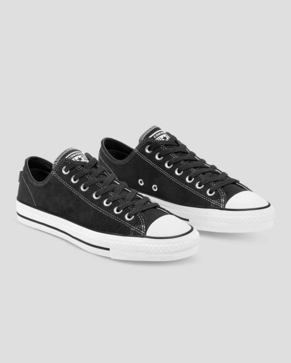 Converse Chuck Taylor All Star Pro Süet Düz Taban Ayakkabı Siyah | CV-367OHZ