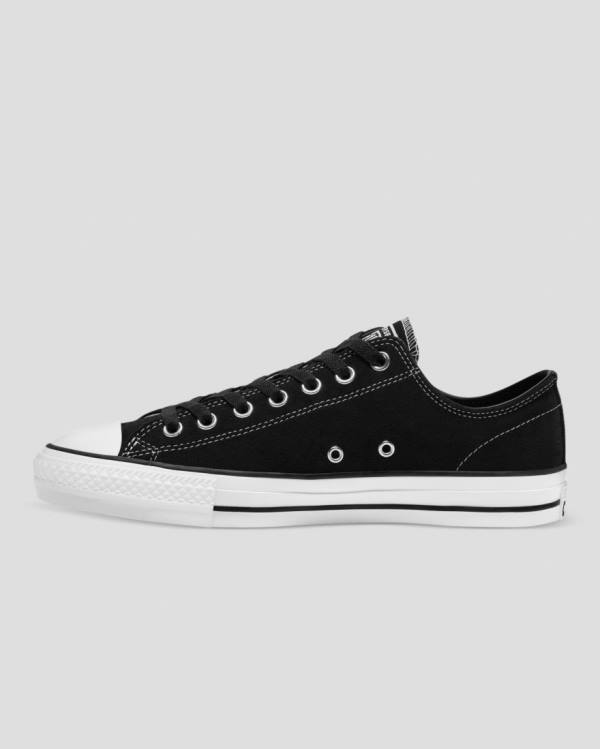 Converse Chuck Taylor All Star Pro Süet Düz Taban Ayakkabı Siyah | CV-367OHZ