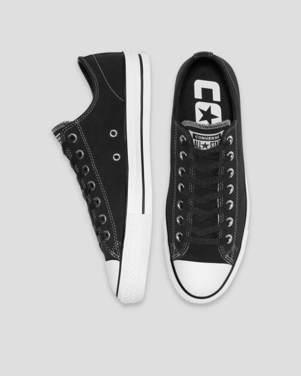 Converse Chuck Taylor All Star Pro Süet Düz Taban Ayakkabı Siyah | CV-367OHZ