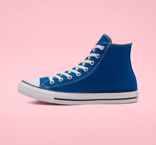 Converse Chuck Taylor All Star Seasonal Color Yüksek Taban Ayakkabı Mavi Beyaz | CV-892RWJ