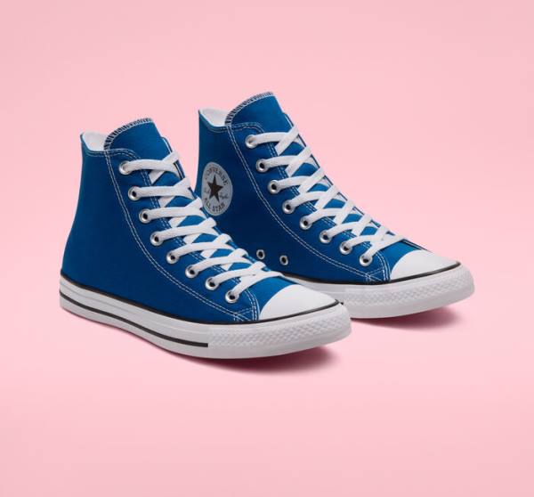 Converse Chuck Taylor All Star Seasonal Color Yüksek Taban Ayakkabı Mavi Beyaz | CV-892RWJ