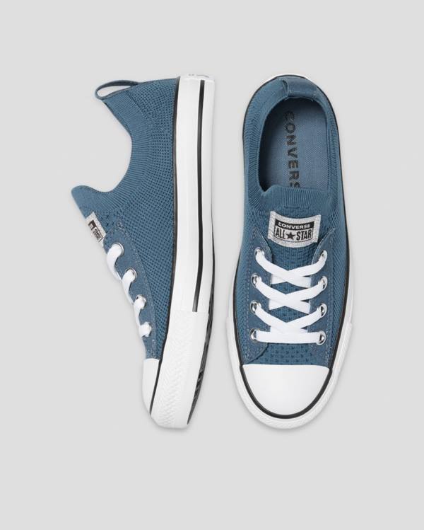 Converse Chuck Taylor All Star Shoreline Knit Glitter Düz Taban Ayakkabı Mavi | CV-082TOP