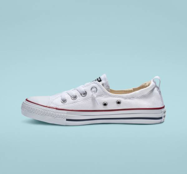 Converse Chuck Taylor All Star Shoreline White Slip On Düz Taban Ayakkabı Beyaz | CV-483QBU