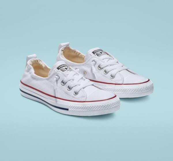 Converse Chuck Taylor All Star Shoreline White Slip On Düz Taban Ayakkabı Beyaz | CV-483QBU