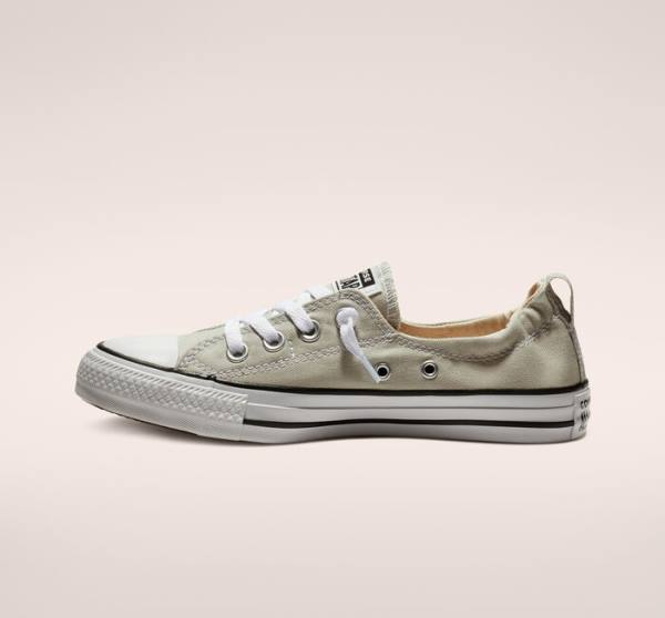 Converse Chuck Taylor All Star Shoreline Cloud Gray Slip On Düz Taban Ayakkabı Gri | CV-627HVY