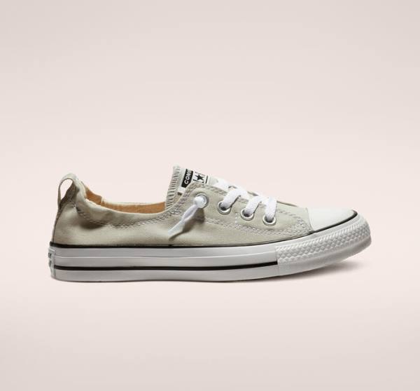 Converse Chuck Taylor All Star Shoreline Cloud Gray Slip On Düz Taban Ayakkabı Gri | CV-627HVY