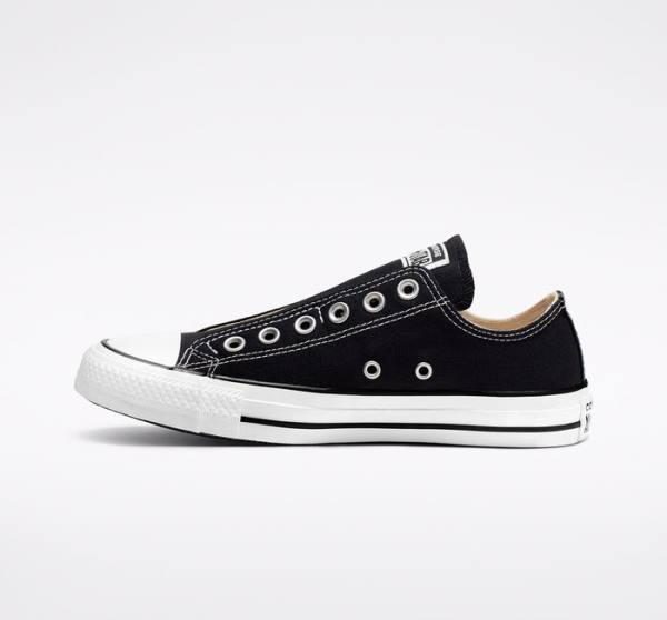 Converse Chuck Taylor All Star Slip Düz Taban Ayakkabı Siyah Beyaz | CV-751EMZ