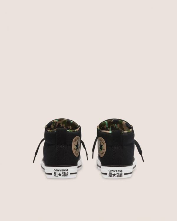 Converse Chuck Taylor All Star Sokak Digi Camo Yüksek Taban Ayakkabı Siyah | CV-756KBI