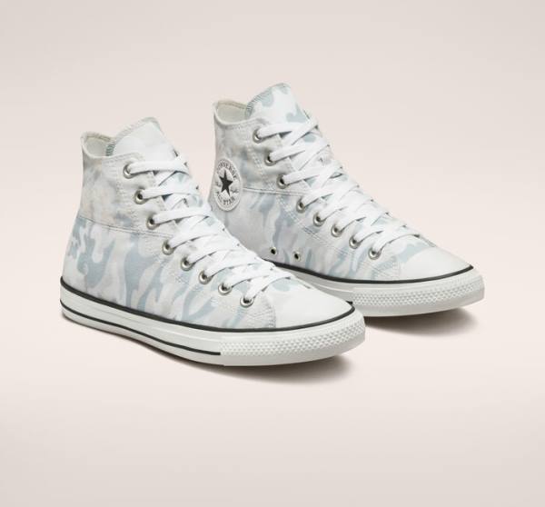 Converse Chuck Taylor All Star Split Panel Camo Yüksek Taban Ayakkabı Beyaz Gri | CV-019USP