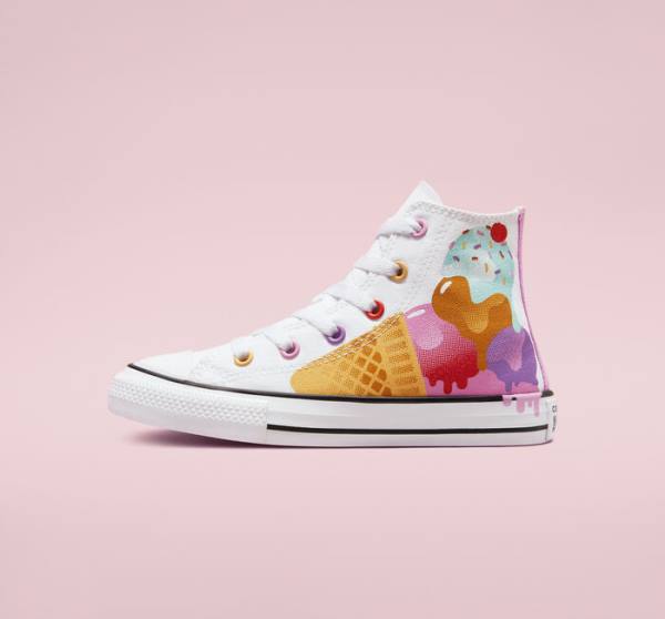 Converse Chuck Taylor All Star Sweet Scoops Yüksek Taban Ayakkabı Beyaz Bej Rengi Beyaz | CV-059WEC