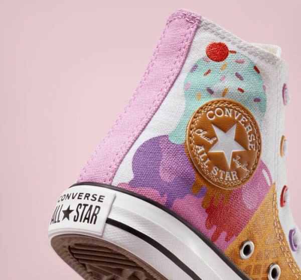 Converse Chuck Taylor All Star Sweet Scoops Yüksek Taban Ayakkabı Beyaz Bej Rengi Beyaz | CV-059WEC