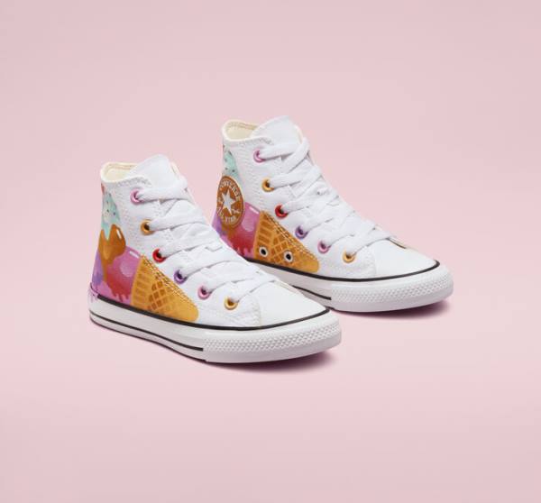 Converse Chuck Taylor All Star Sweet Scoops Yüksek Taban Ayakkabı Beyaz Bej Rengi Beyaz | CV-059WEC