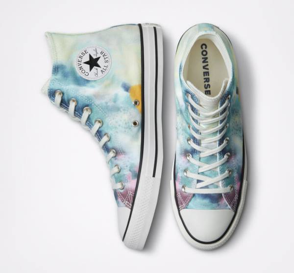 Converse Chuck Taylor All Star Tie-Dye Yüksek Taban Ayakkabı Renkli Siyah | CV-215FCK