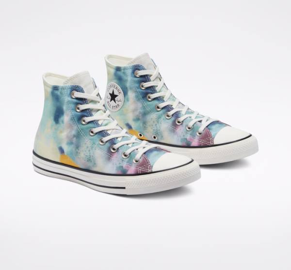 Converse Chuck Taylor All Star Tie-Dye Yüksek Taban Ayakkabı Renkli Siyah | CV-215FCK