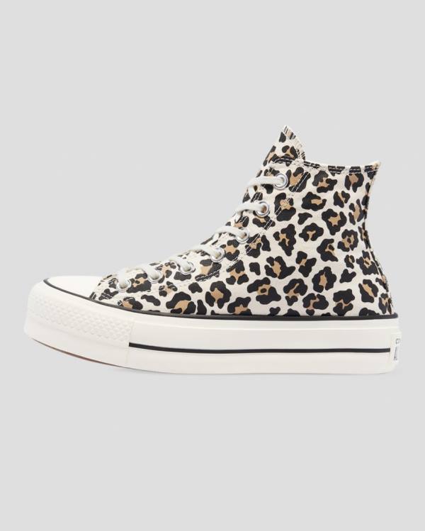 Converse Chuck Taylor Lift Leopard Print Platform Yüksek Taban Ayakkabı Leopar | CV-432GXV