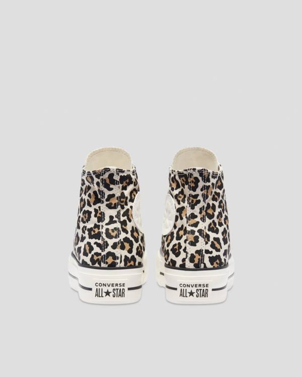 Converse Chuck Taylor Lift Leopard Print Platform Yüksek Taban Ayakkabı Leopar | CV-432GXV