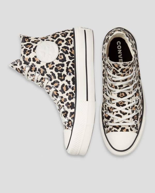 Converse Chuck Taylor Lift Leopard Print Platform Yüksek Taban Ayakkabı Leopar | CV-432GXV