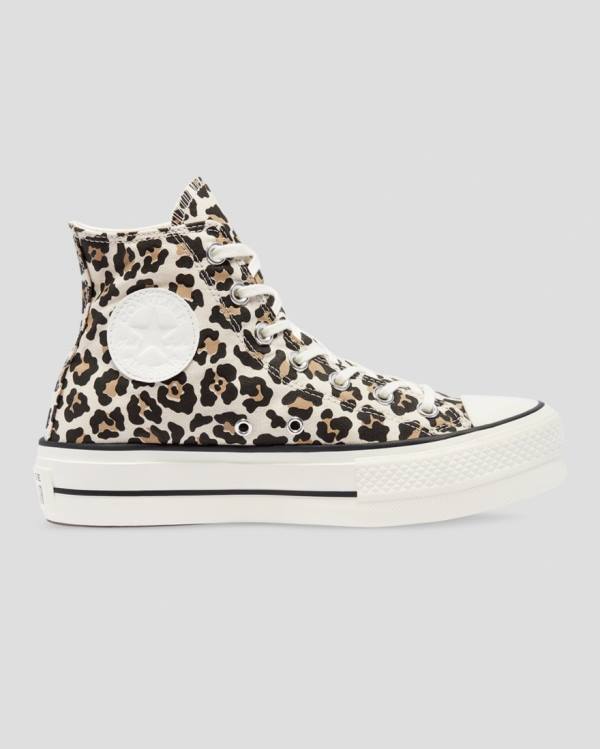 Converse Chuck Taylor Lift Leopard Print Platform Yüksek Taban Ayakkabı Leopar | CV-432GXV