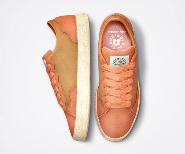 Converse GOLF le FLEUR GLF 2.0 Düz Taban Ayakkabı Koyu Sarı Bakır Kahverengi Beyaz | CV-523RTX