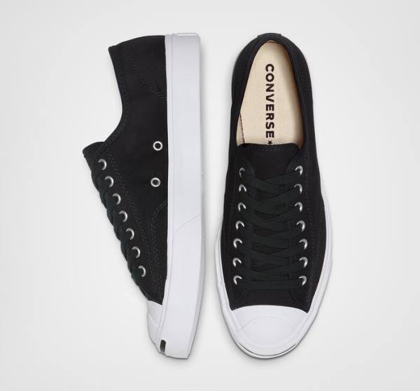 Converse Jack Purcell Kanvas Düz Taban Ayakkabı Siyah Beyaz | CV-408ZEO