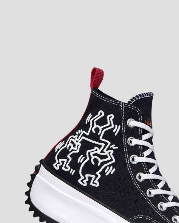 Converse Keith Haring Run Star Hike Yüksek Taban Ayakkabı Siyah | CV-367AMQ