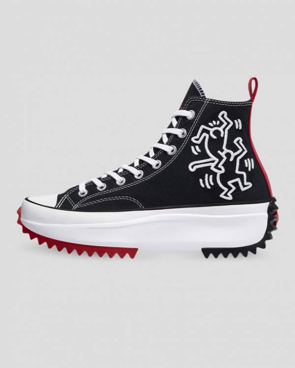 Converse Keith Haring Run Star Hike Yüksek Taban Ayakkabı Siyah | CV-984TLU