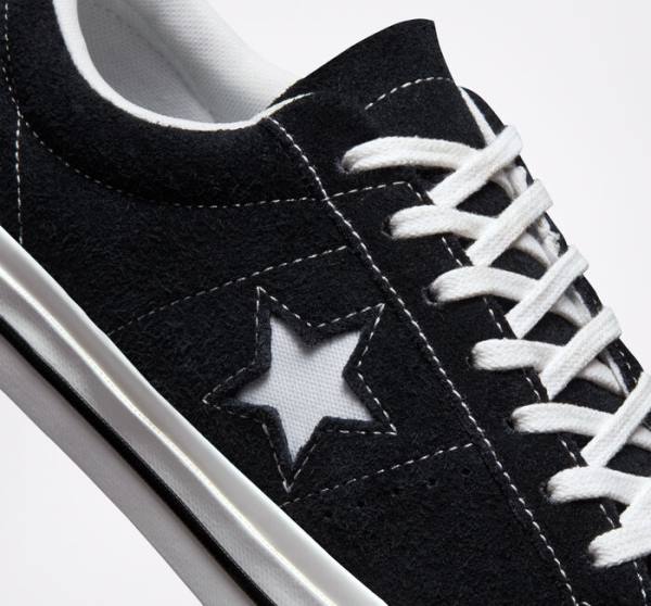 Converse One Star Düz Taban Ayakkabı Siyah Beyaz | CV-215ZAJ