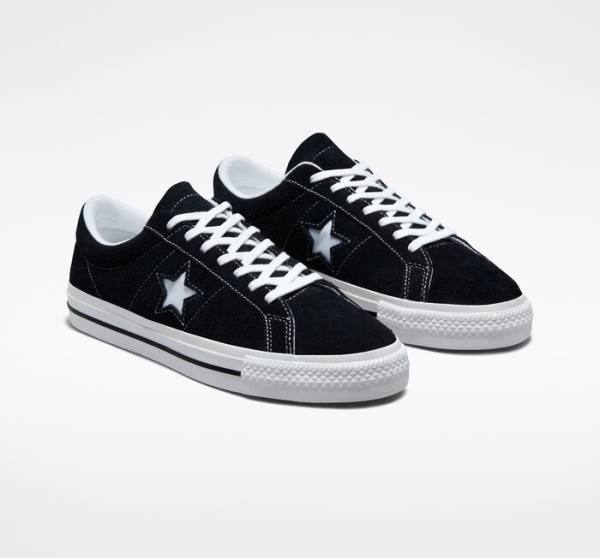 Converse One Star Düz Taban Ayakkabı Siyah Beyaz | CV-215ZAJ