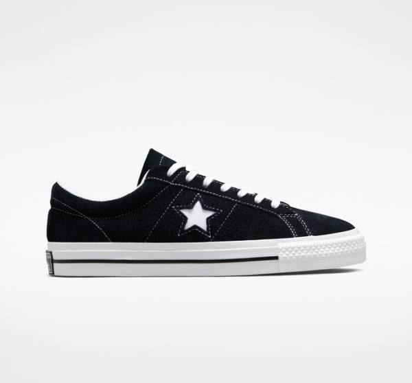 Converse One Star Düz Taban Ayakkabı Siyah Beyaz | CV-215ZAJ