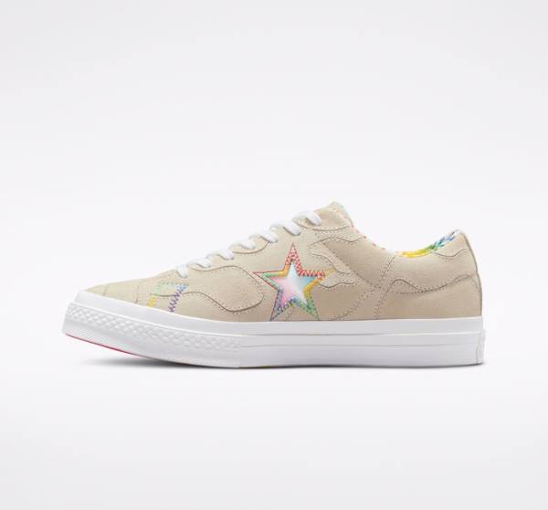 Converse One Star Pride Düz Taban Ayakkabı Kırmızı | CV-128VTU