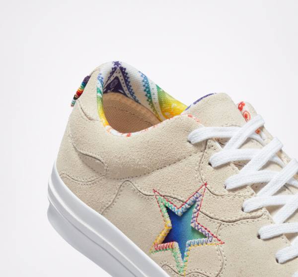 Converse One Star Pride Düz Taban Ayakkabı Kırmızı | CV-128VTU