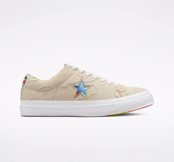 Converse One Star Pride Düz Taban Ayakkabı Kırmızı | CV-128VTU