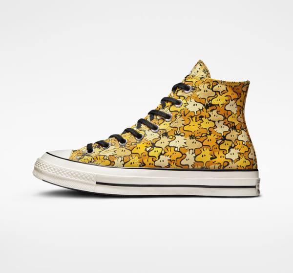 Converse Peanuts Chuck 70 Yüksek Taban Ayakkabı Sarı Altın | CV-873YPU