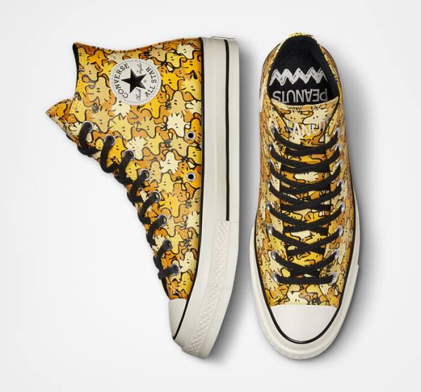 Converse Peanuts Chuck 70 Yüksek Taban Ayakkabı Sarı Altın | CV-873YPU