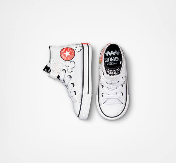 Converse Peanuts Chuck Taylor All Star Easy-On Yüksek Taban Ayakkabı Beyaz Siyah Kırmızı | CV-235ZSM