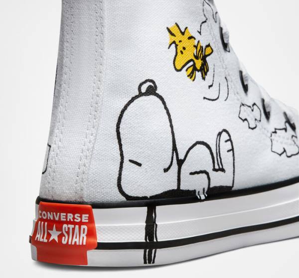 Converse Peanuts Chuck Taylor All Star Yüksek Taban Ayakkabı Beyaz Siyah Kırmızı | CV-591HMT